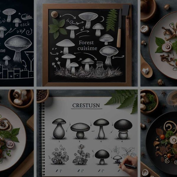 Comment créer un menu de plats à base de champignons pour un restaurant spécialisé dans la cuisine forestière ?